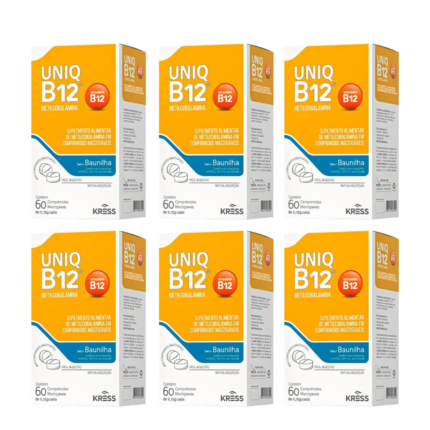 Kit 6 Uniq B12 Metilcobalamina 60 Comprimidos Sublingual